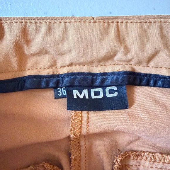 MDC 4 Way Stretch Slacks Golden Brown 36 S Ankle Zip Trousers - Picture 4 of 13